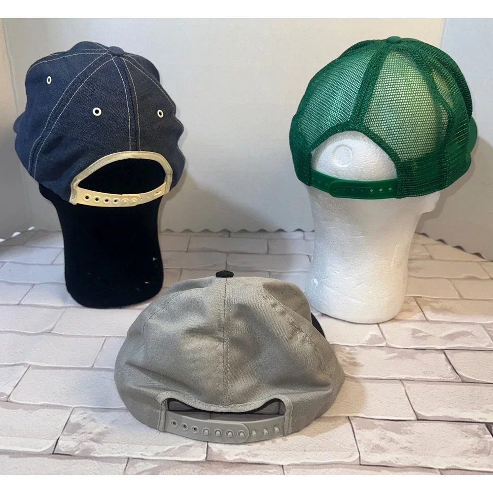 Vintage Hat Lot 3pc Southern Railway French Lick TCU Train‎ Snapback USA